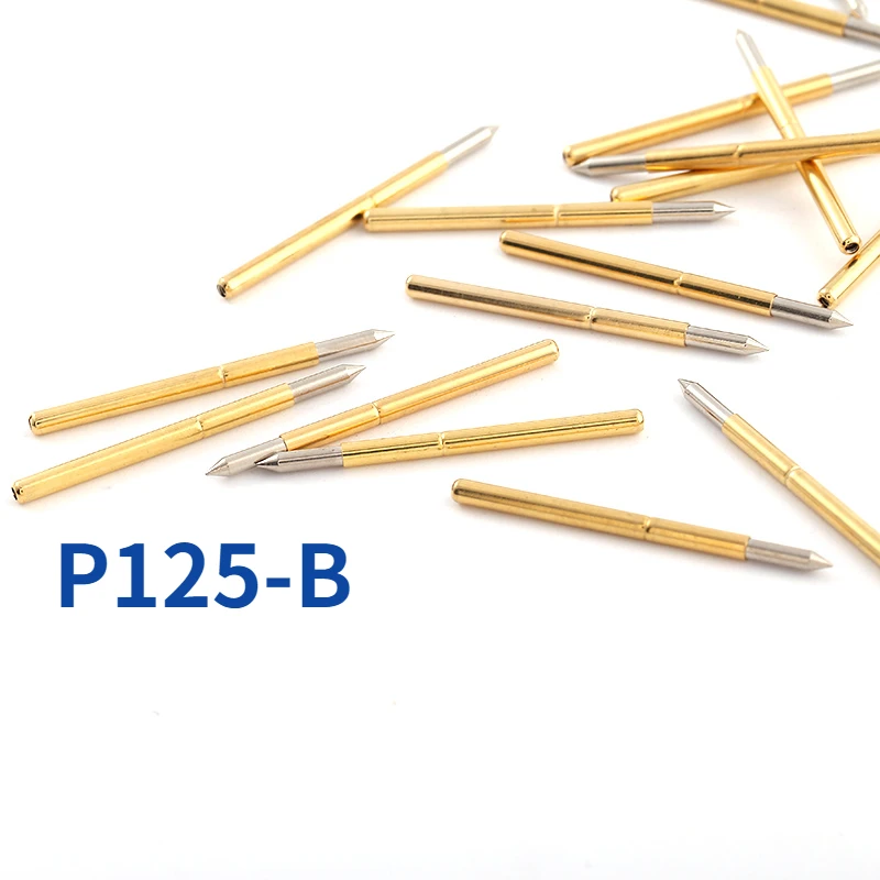 

100PCS/Bag P125-B1 Pointed Spring Test Pin Outer Diameter 2.02mm Length 33.35mm for ICT Testing