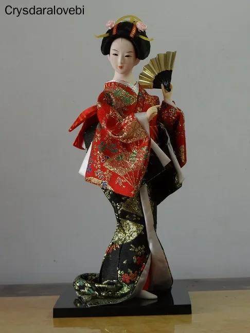 Geisha Figurines Dolls Gift Crafts Collection Kawaii Japanese Lovely with Beautiful House Kimono Office Decoration Miniatures