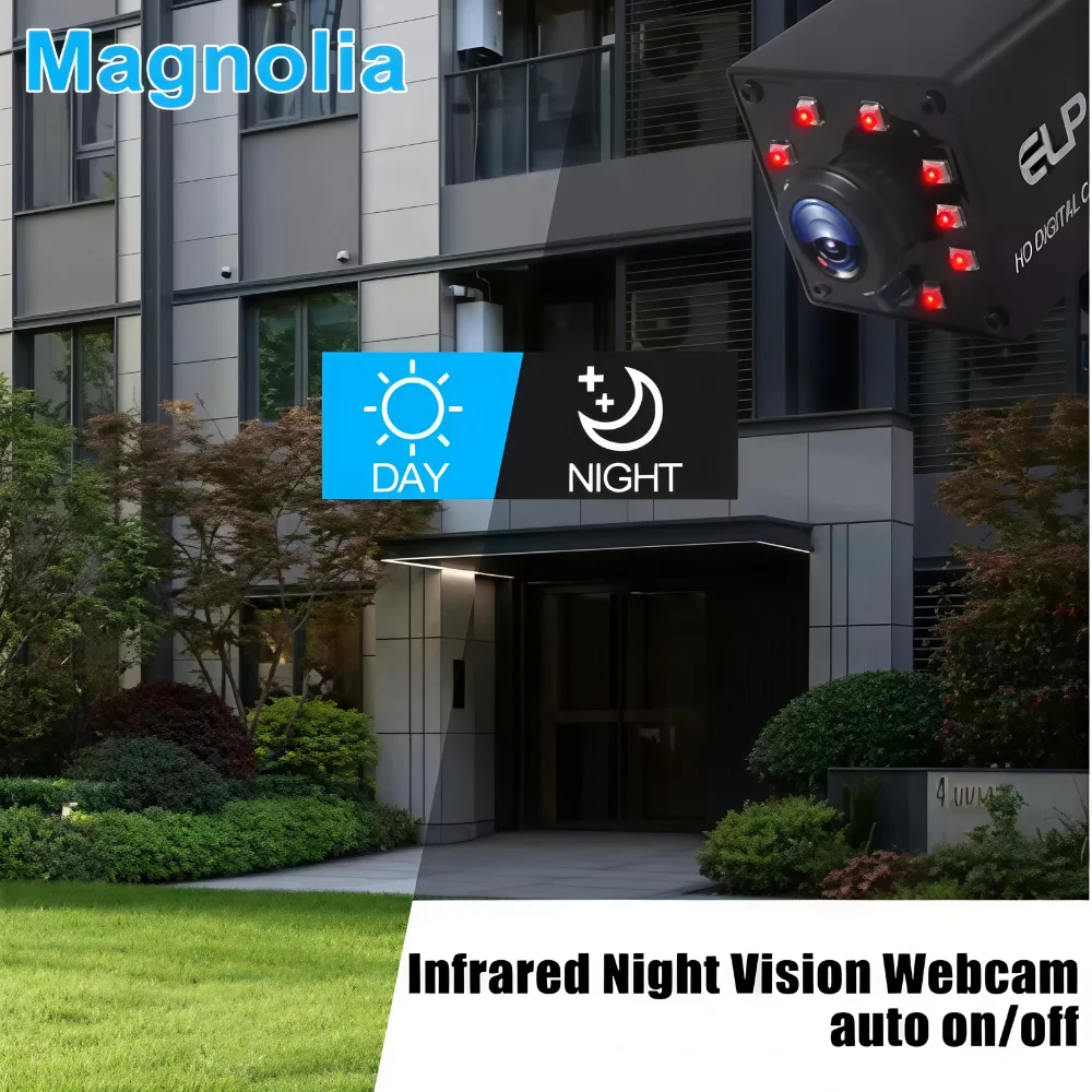 ELP 3MP 30fps FHD USB Camera Night Vision IR LED Webcam AR0331 Sensor with Microphone WDR Fixed Focus Metal USB2.0 Video Camera
