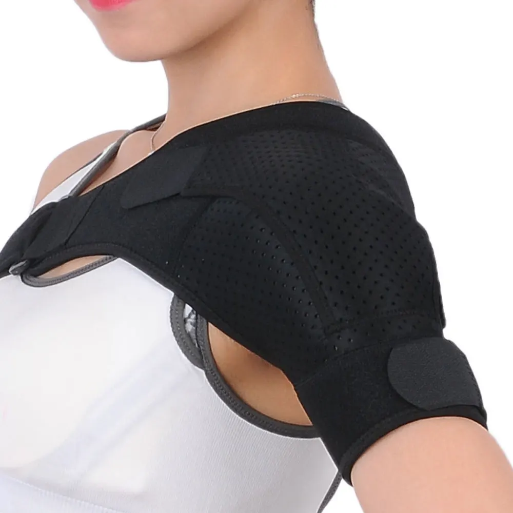 1Pcs Adjustable Breathable Gym Sports Care Single Shoulder Support Back Brace Guard Strap Wrap Belt Band Pads Bandage Men Women