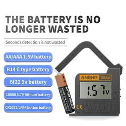 Battery Tester Battery Level Indicator 18650 Lithium Ion Battery Dry Battery Button Battery Household Battery Tester