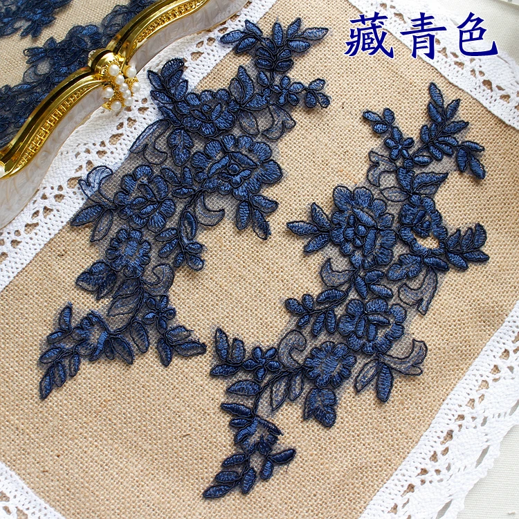 10 Teile/los Multicolor Auto Knochen Blume Spitze Patch Hochzeit Kleid Kleidung Zubehör Kopfschmuck DIY Material – Detail 13