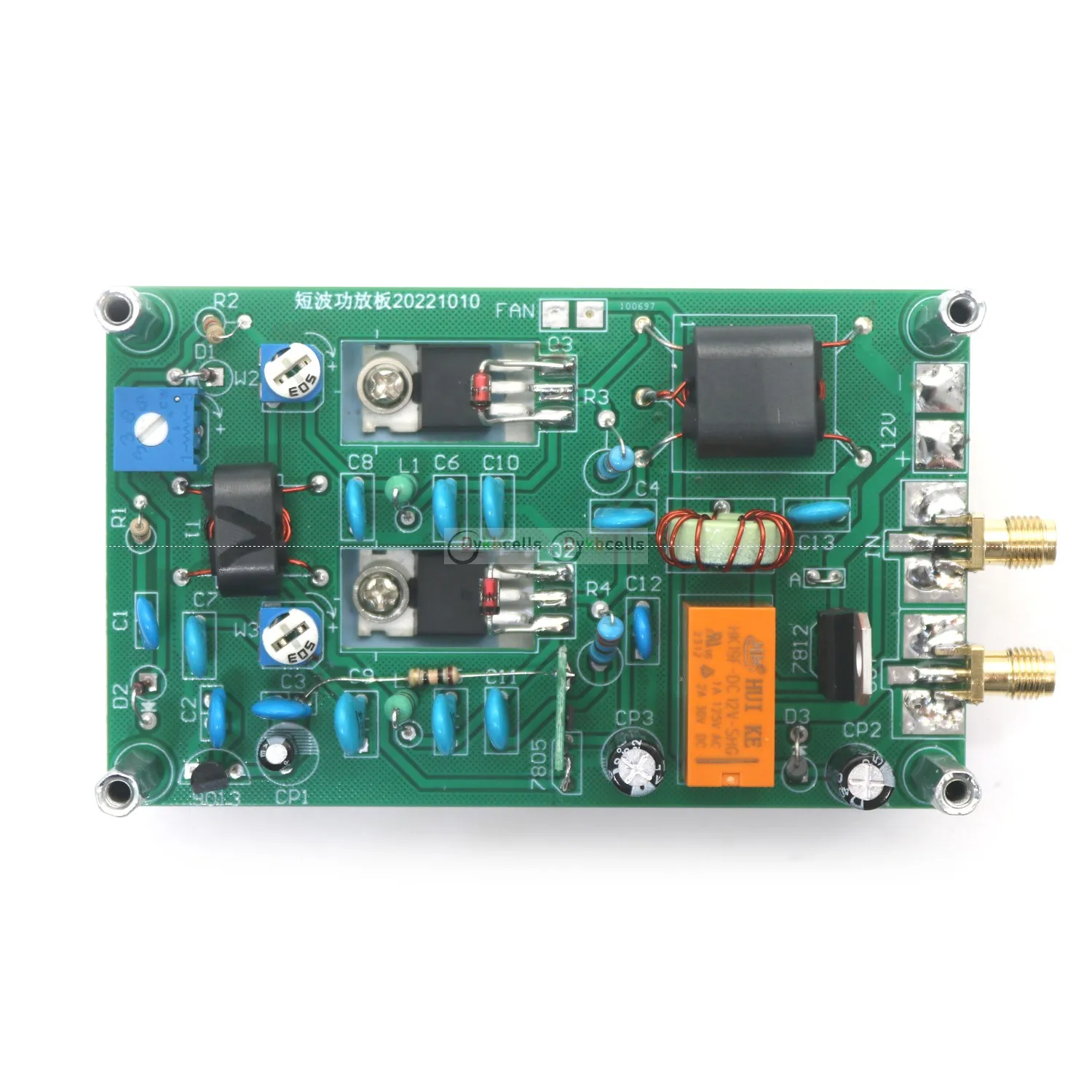 30W ShortWave Amplifier Board 3-28MHz CW SSB Linear RF POWER Amplifier HF radio HAM short wave station 7M 13.56M RFID Signal