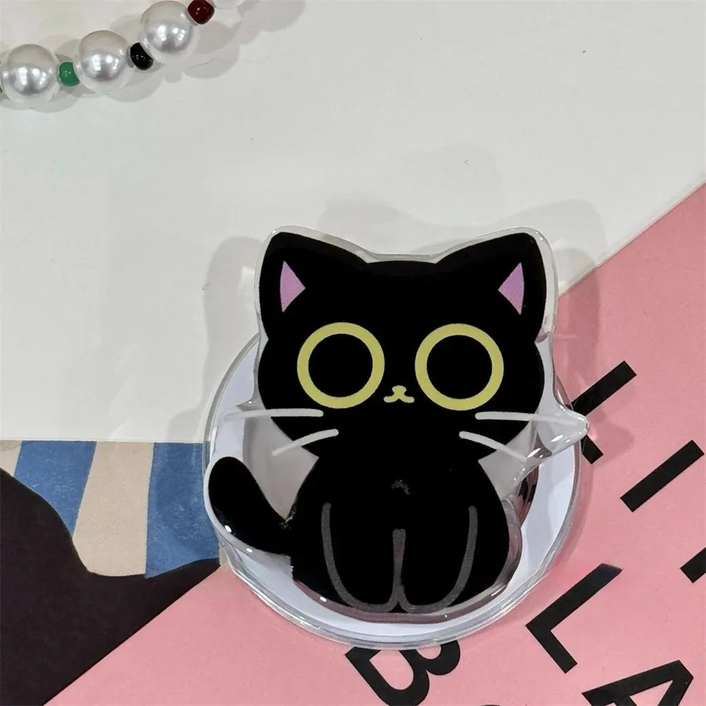 Dessin animé coréen mignon chat noir Support magnétique poignée Tok Griptok Support de téléphone Support pour IPhone pour Pad Magsafe Smart Tok