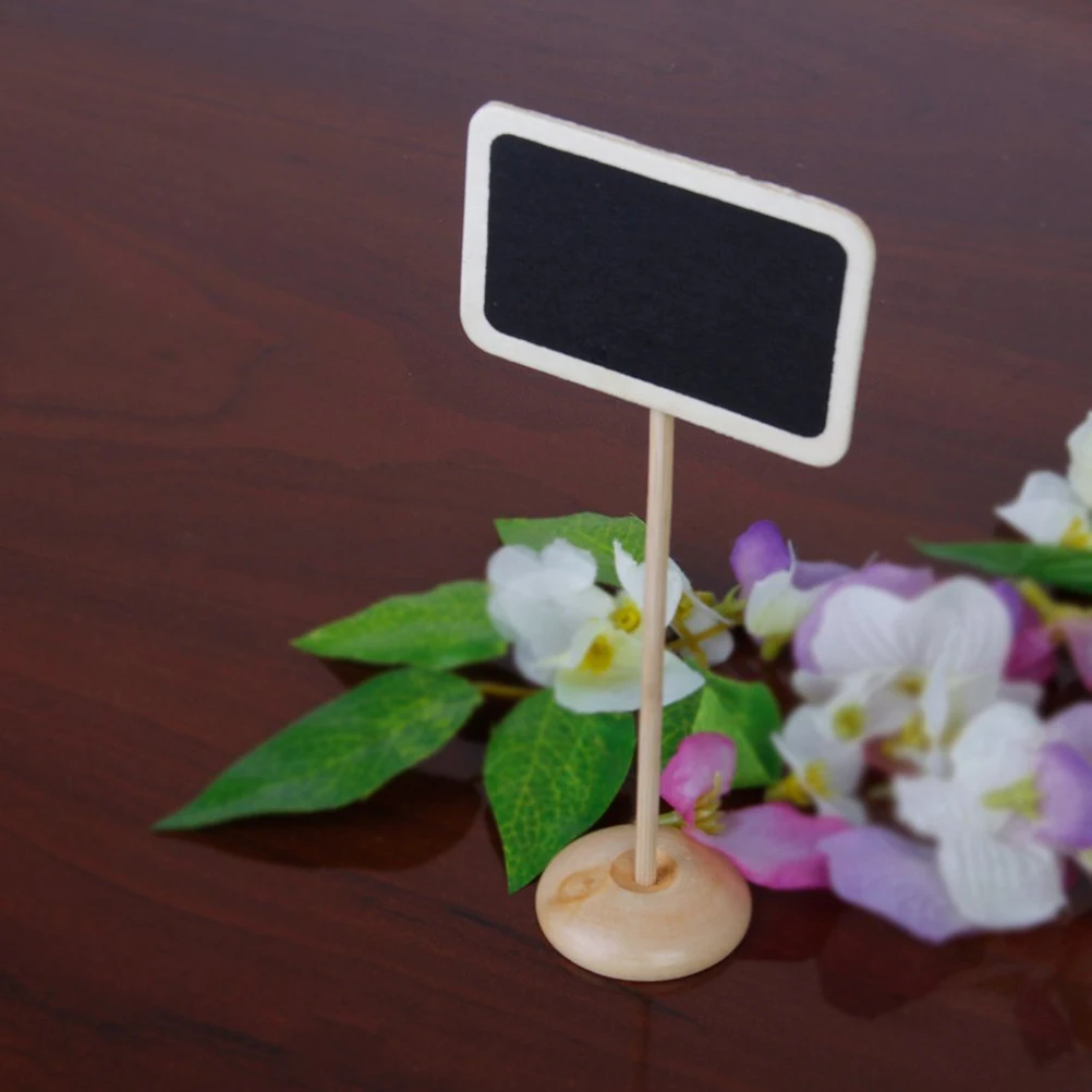10 Pcs Creative Message Board Mini Chalkboard Blackboard with Base Holder Child
