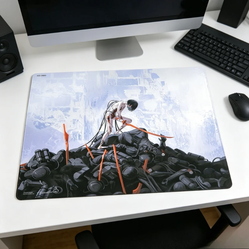 ATOM New Upgrade 5.0 Tempered Glass Mouse Pad Custom Micro Etching Esports Mouse Pads Gaming Table Mat FPS Computer Accessories