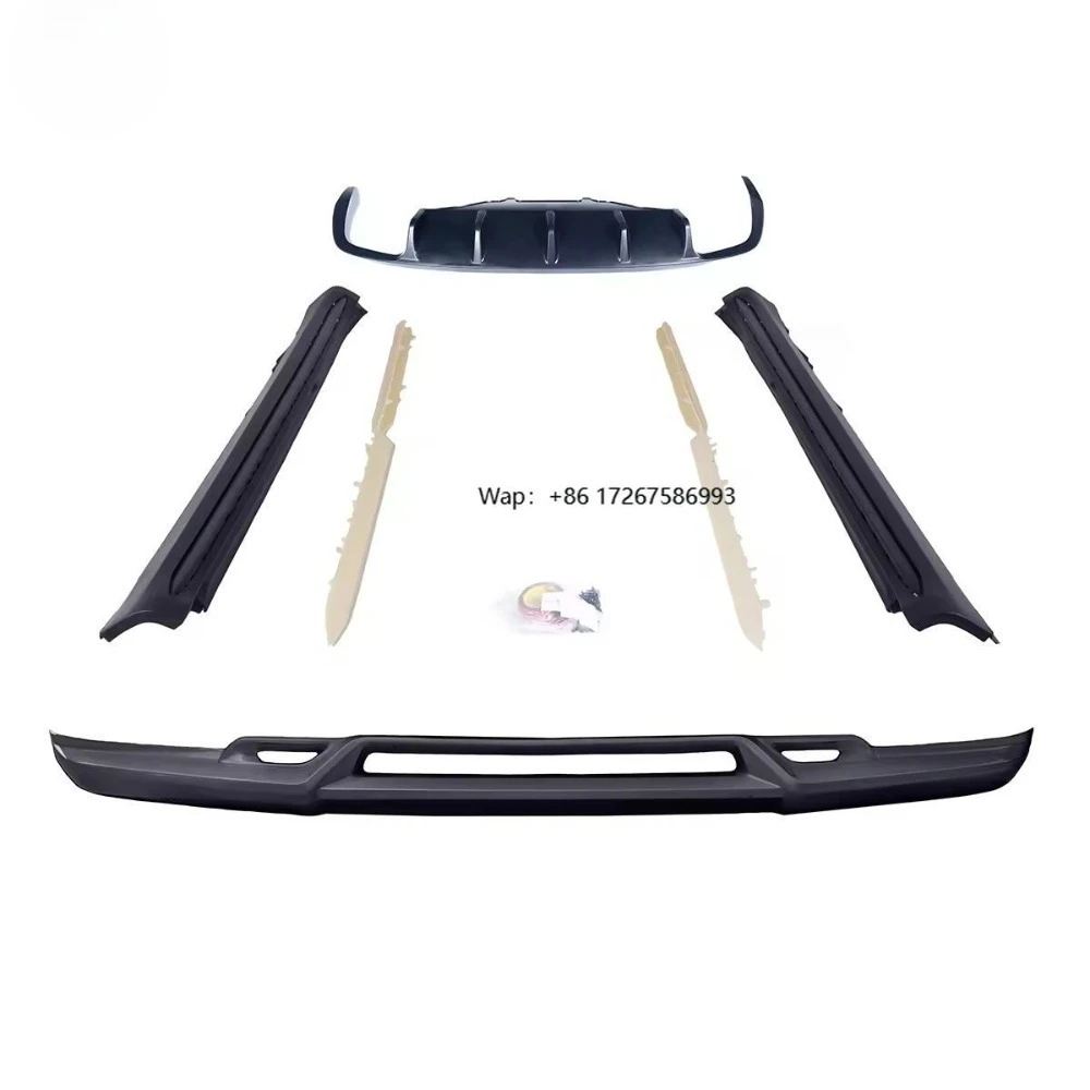 

km TKT Style 2018-Up for Macan 95B.2 Rear Bumper Diffuser Front Lip Side Skirts Bodykit Upgrade PP PU Material New