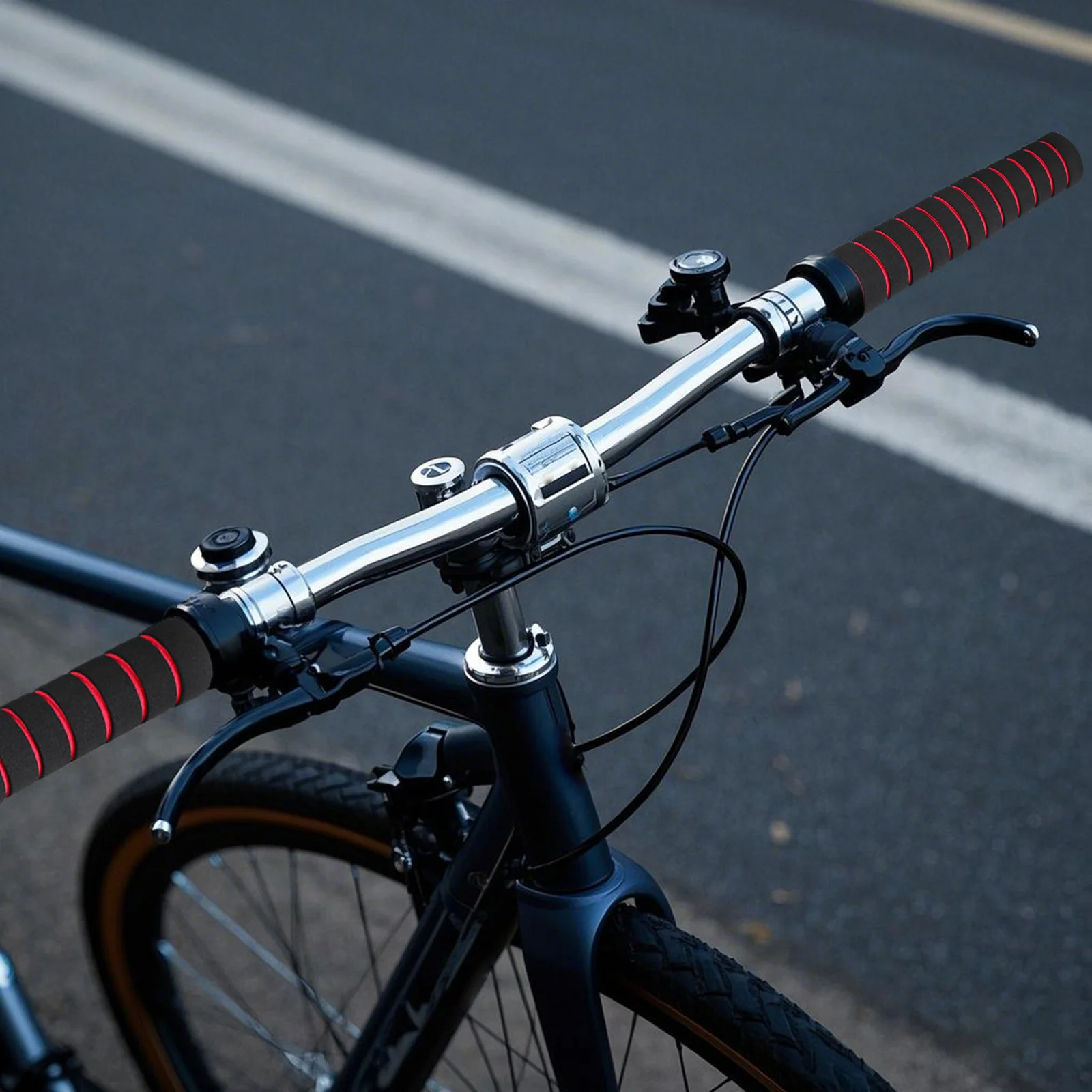 Sponge Bicycle Grips: 4 Pairs Soft Non-Slip Handlebar Covers For Mountain Road Bike Ergonomic Comfortable Cycling Grips