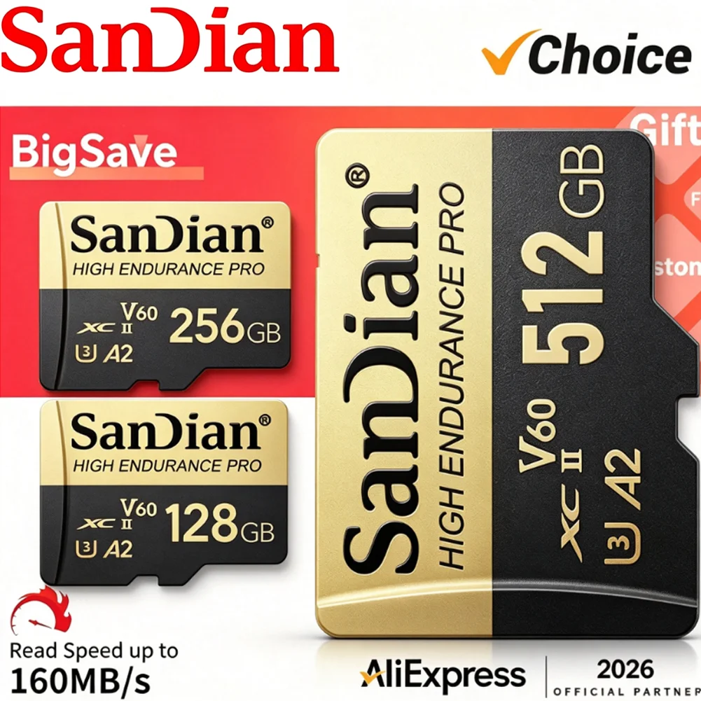 بطاقة ذاكرة SD بسعة 64 جيجابايت و128 جيجابايت و256 جيجابايت و512 جيجابايت، UHS-I U3 V30 A2 مايكرو TF SD 32 جيجابايت لهواتف سامسونج والأجهزة اللوحية ونظام أندرويد
