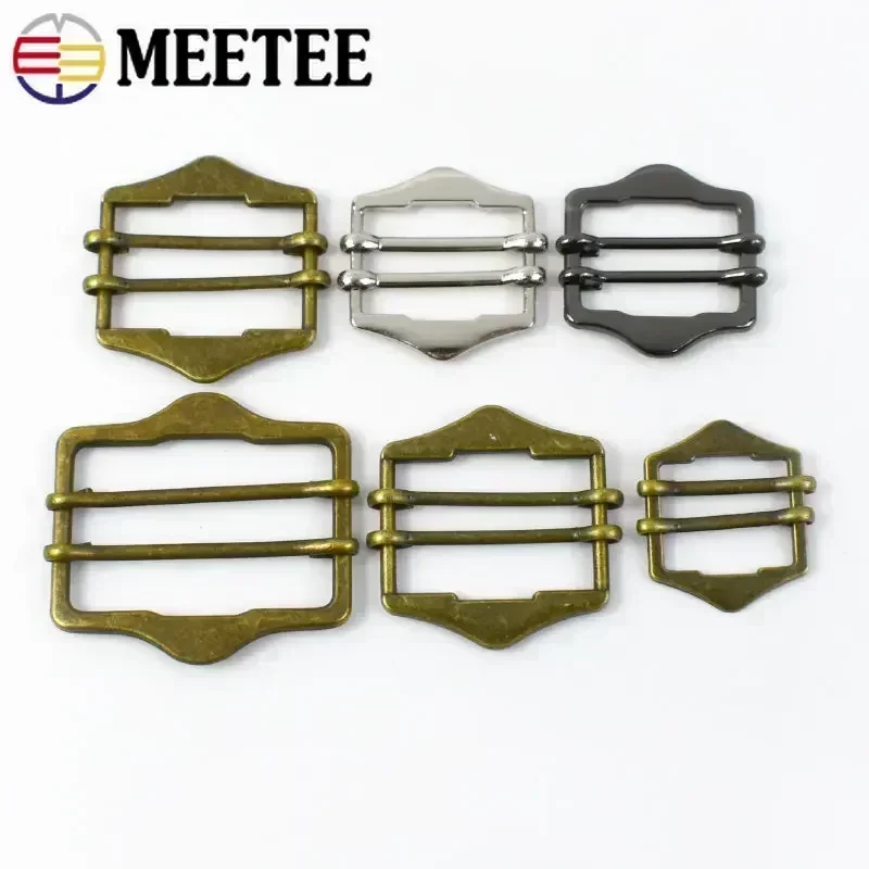 5/10Pcs Metal Tri Glide Slider Buckle 20-40mm Double Pin Clasp Bag Strap Waistcoats Apron Belt Webbing Adjuster DIY Accessories