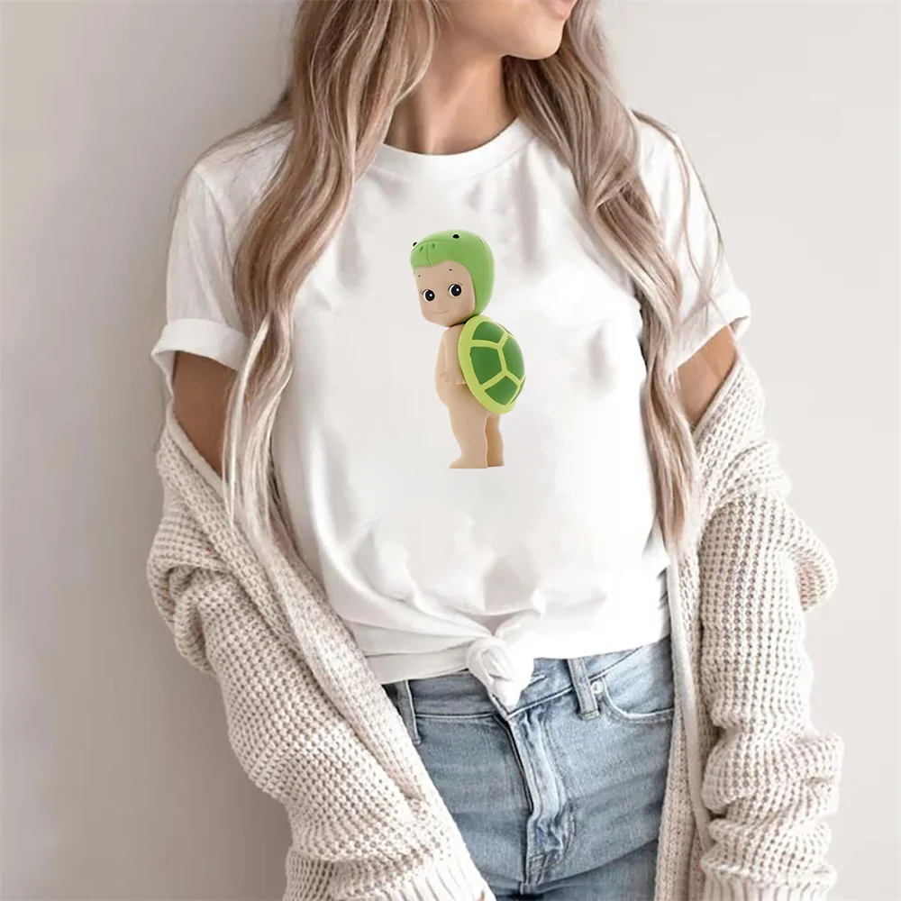 Cute Sonny Angel T-shirt Kewpie cherub women is shirt Sonny Angel M lucky girl shirt devil Sonny Street fashion short sleeve