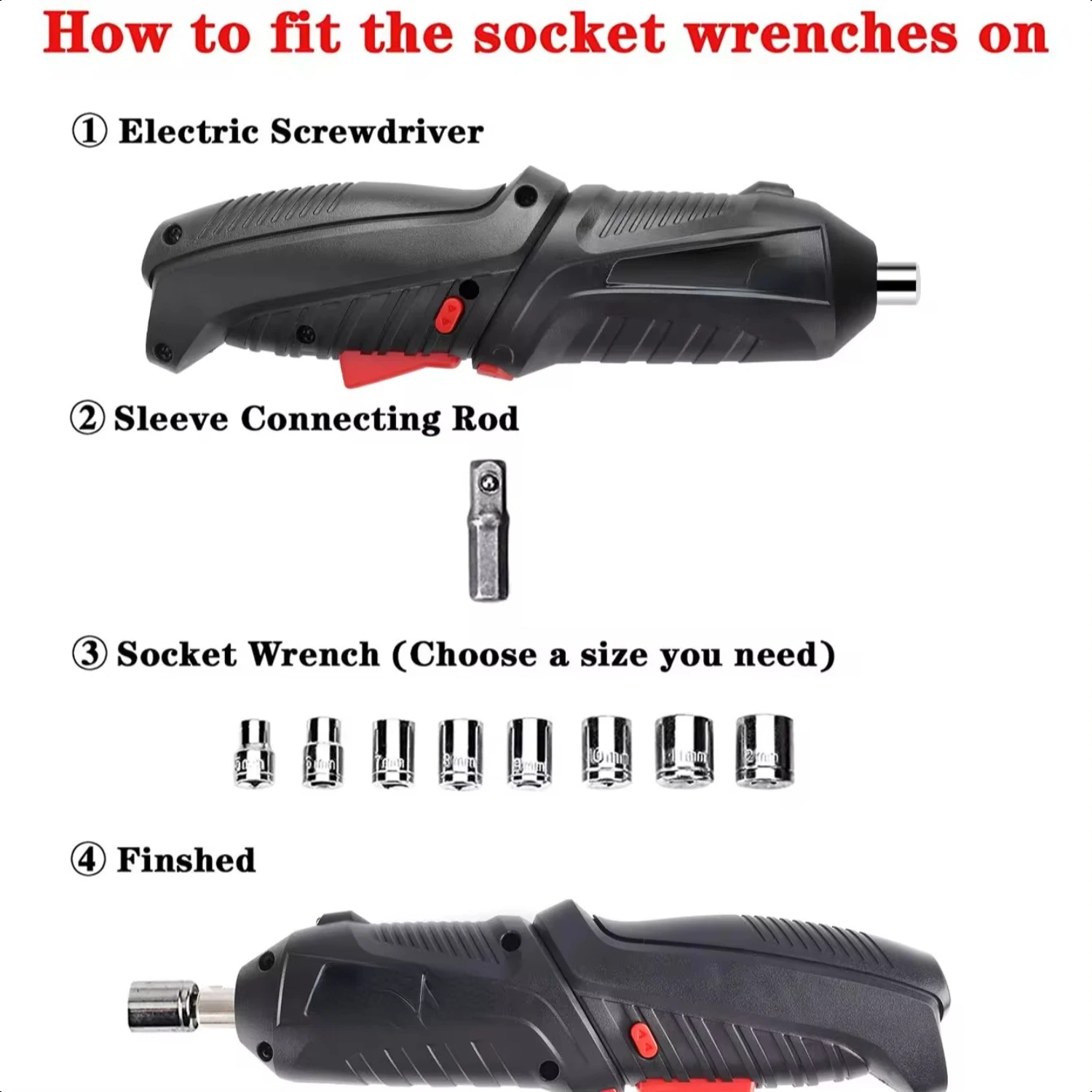 8 in 1 Cordless Drill Screwdriver Set, Rechargeable Li-ion 3.6V, 3.5N·m - Ideal for DIY Projects