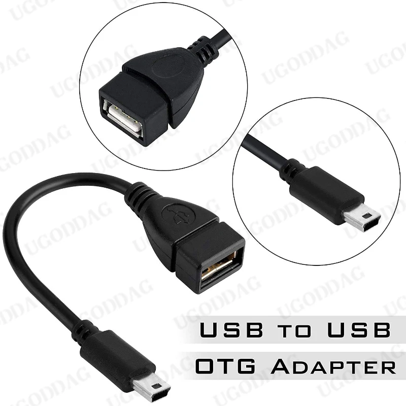 Kabel USB żeński na Mini USB B męski prosty prawy Adapter łokcia 5P kabel danych portu OTG V3 do samochodowego tabletu Audio do MP3 MP4