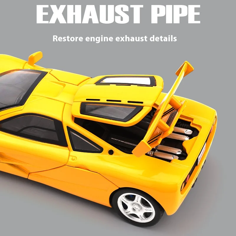 1:32 محاكاة ماكلارين F1 سبيكة سيارة رياضية نموذج مع قاعدة لعبة أطفال سيارة جمع الحلي الأولاد هدية عيد ميلاد #4