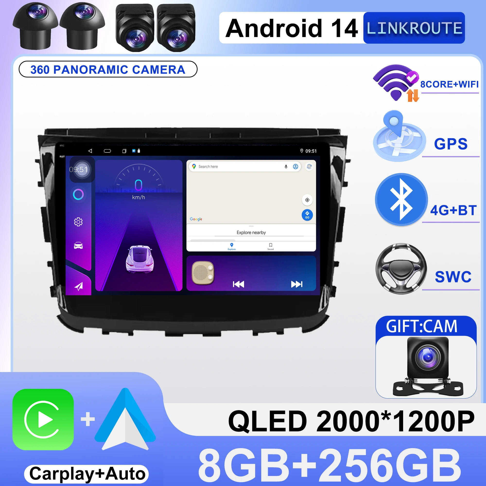 

Android Car DVD For SsangYong Rexton Y450 Y400 Musso 2 2018 -2021 High-Performance CPU Multimedia player Touch Screen NO 2DIN 4G