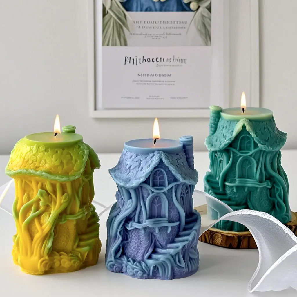 

3D Relief Treehouse Silicone Mold DIY Treehouse Plaster Decor Craft Mold for Handmade Gypsum Resin Ornaments Christmas