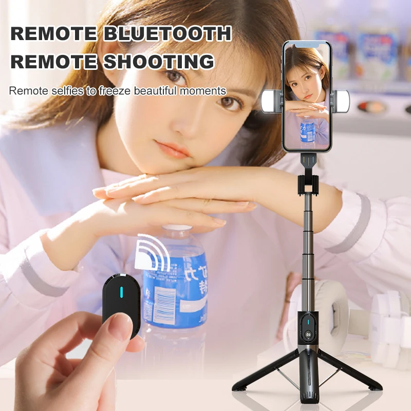 Roteta 2022 Tripod Tongkat Selfie Nirkabel Dapat Dilipat Baru dengan Bluetooth Rana Monopod Paduan Aluminium untuk Ponsel Pintar Android IOS