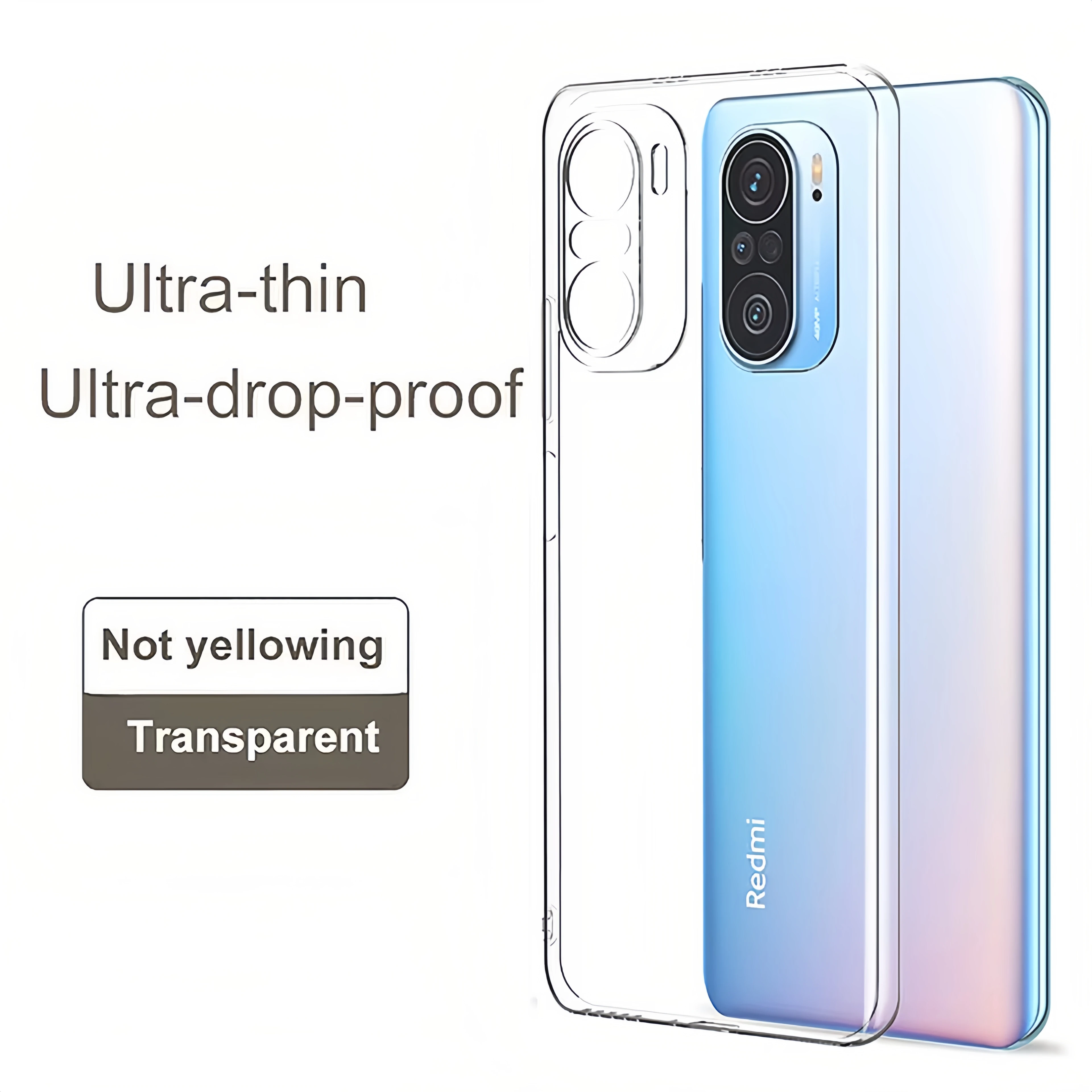 حافظة ناعمة رفيعة للغاية مقاومة للصدمات لهاتف Xiaomi Poco F7 C71 X7 M7 M6 F6 X6 X5 X4 X3 NFC GT Pro F5 حافظة شفافة من البولي يوريثان