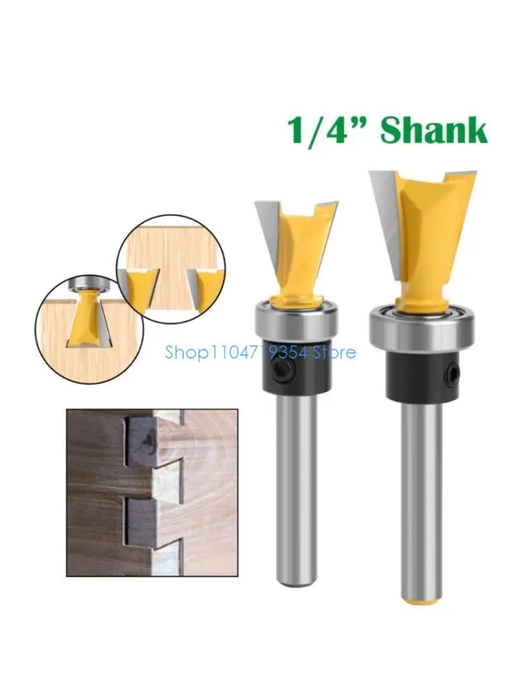 0XLD Multiple Size Dovetail Router Bit 1/4Inch Shank For Intricate Woodworking