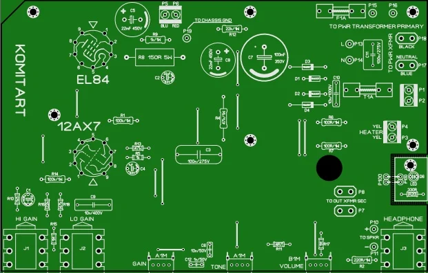 

Diy Tube Guitar Amp Valve King 8 Replica Tube Guitar Amp Circuit Board Pcb Blank Board