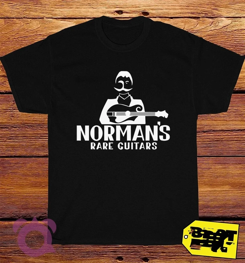 

2025 Summer New Normans Rare Guitars American Funny T-shirt Printed Cotton Round Neck Loose Casual Fashion Trendy Top