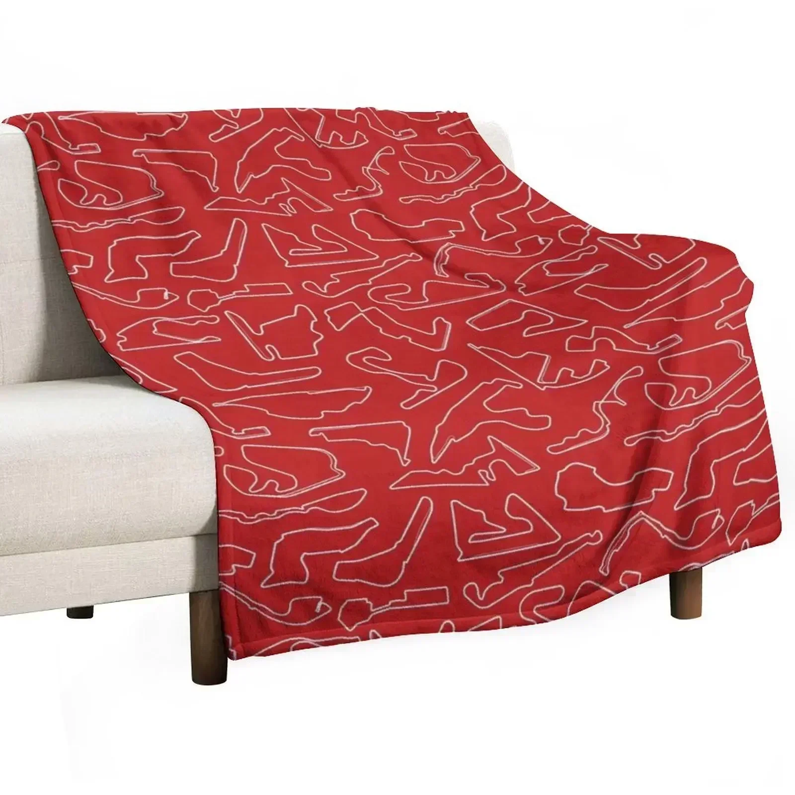 2022 Circuits Pattern (Red BG) Throw Blanket funny gift Large Loose Vintage for babies Sofas Blankets