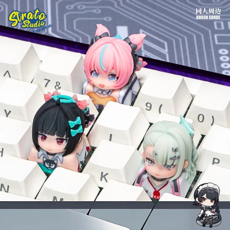 Strato Studio Custom Artisan Keycaps Zenless Zone Zero Doujin Cute Character For Mechanical Gaming Keyboard Second Series