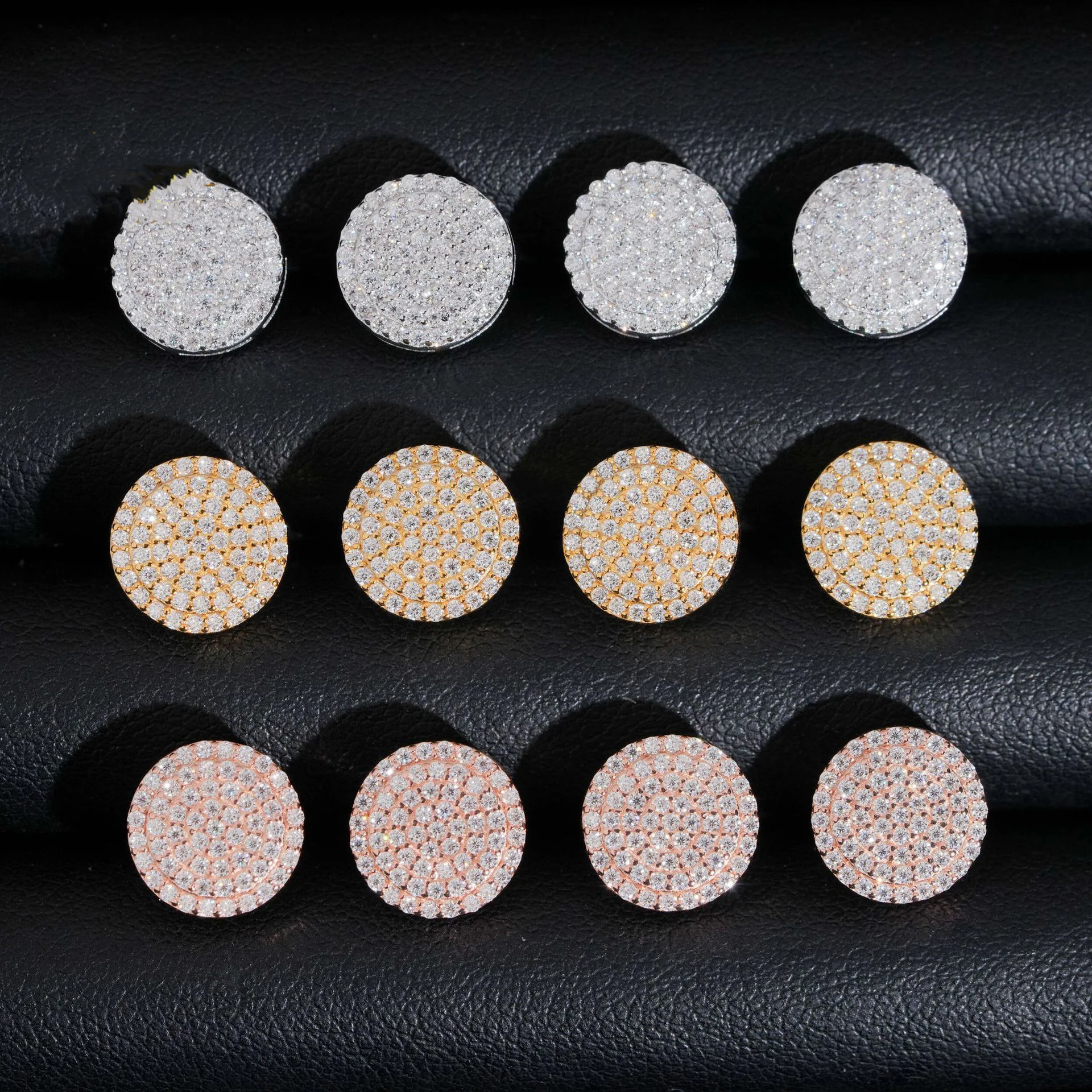 

Wholesale Price GRA Certificates Iced Out Hip Hop 925 Sterling Silver Earring VVS Moissanite Stud Earrings