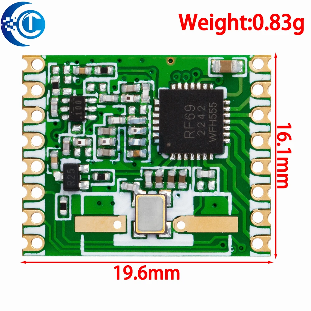 جهاز إرسال واستقبال لاسلكي متعدد التردد 20 ديسيبل (1 قطعة): HopeRF RFM69HW (868/433/915 ميجا هرتز) - للتحكم عن بعد والمنزل الذكي #4