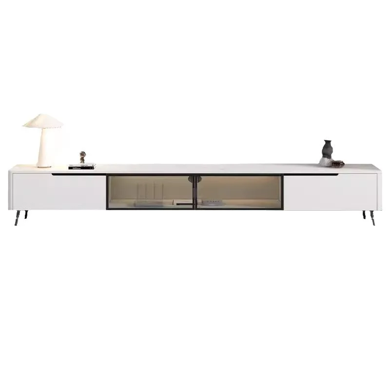 

Nordic rock slab TV cabinet coffee table combination, simple and modern, living room home solid wood, TV cabinet