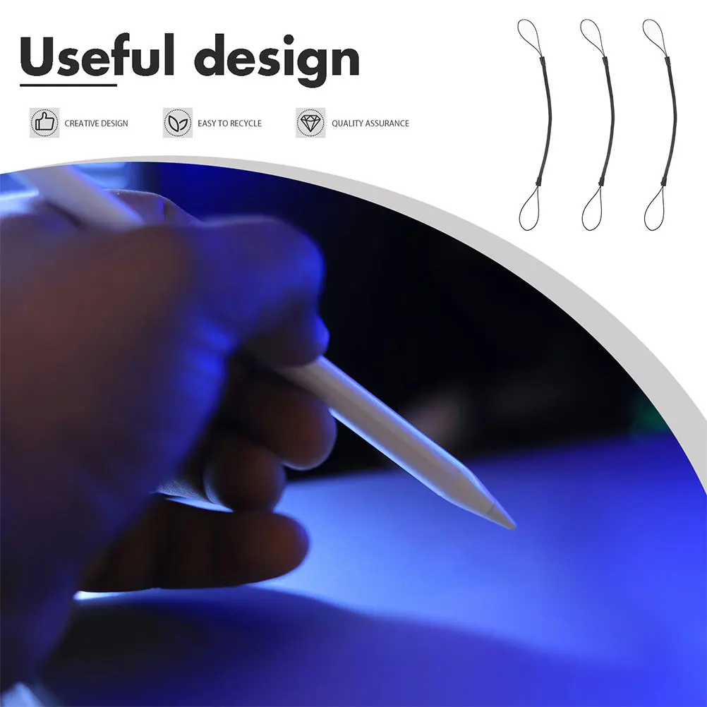 10Pcs Pen Lanyard Holder with Spring Rope for Stylus Pen Anti Lost Rope Tether Lanyard Strap for Phone Touchscreen Writing Tool