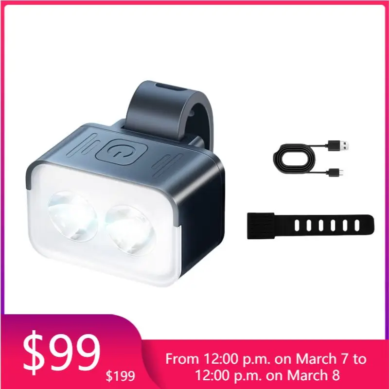 

STLF USB-C Rechargeable Bike Light Set 6-Mode Waterproof Bicycle Front Tail Rear Light PC Material with Power Supply From Batter
