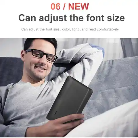 E Reader 7in Color  LCD 16:9 Screen HD 800x480 380MHz Black Protective Case Portable E Reader for EPUB PDF TXT Black E Reader