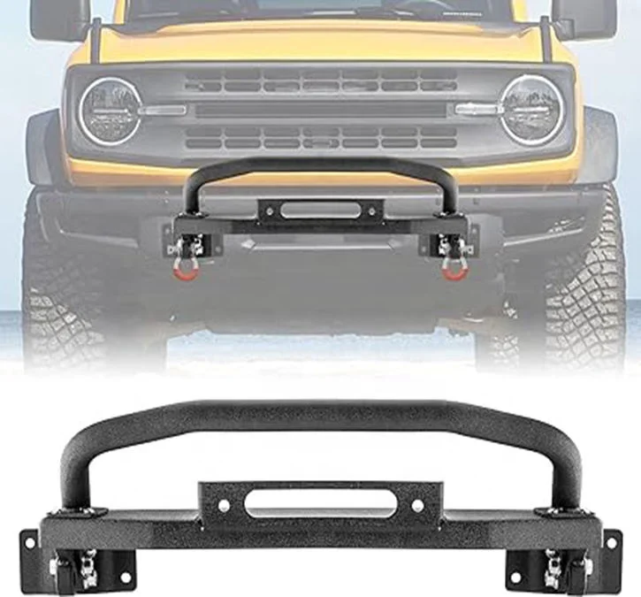 Custom 4x4 Offroad Front Bumper with Winch Plate Car Grills Perfect Fit for 2021 2015 Ford Bronco