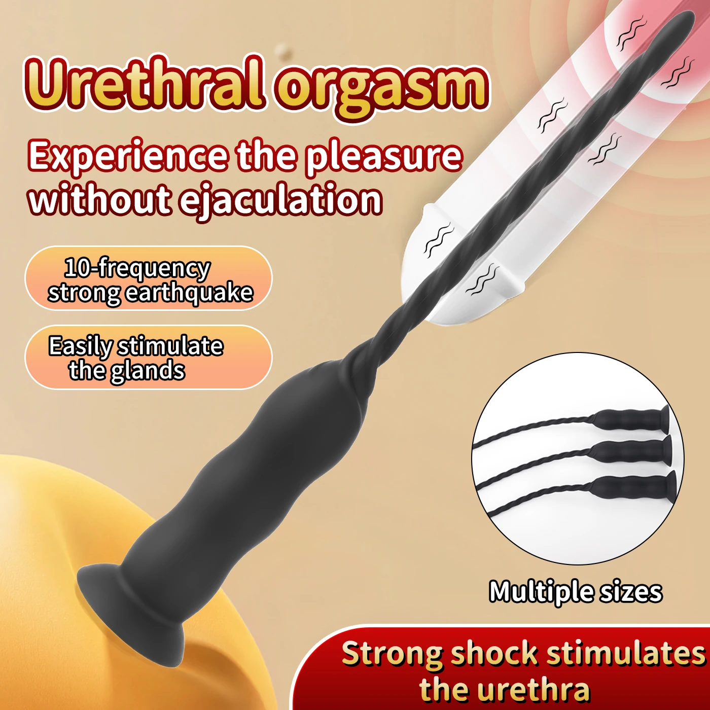 سيليكون لعبة استثارة القضيب قوية مجرى البول المكونات الكهربائية المتوسع هزاز تدليك الحصان العين ألعاب جنسية لعبة الجنس الرجال الاستمناء 18 +