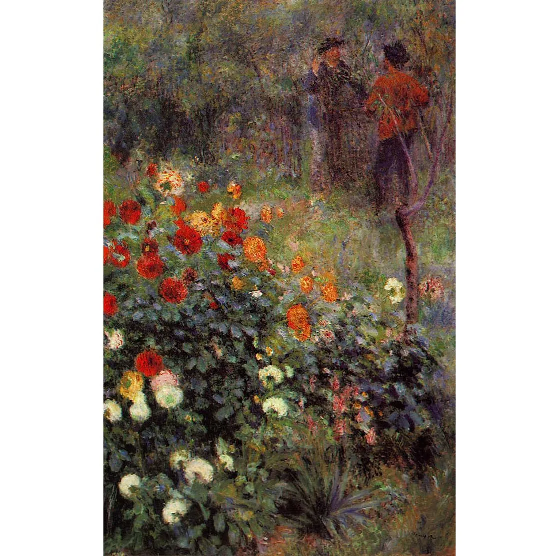 Pierre-Auguste Renoir Paintings,The Garden In The Rue Cortot At Montmartre.Hand Painted Famous Painting Reproduction,Wall Deco