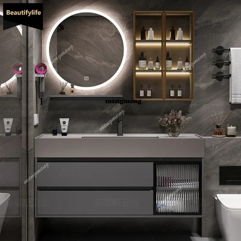 Luxury Wall Mounted Bathroom Cabinets Organizer Storage Space Saver Bathroom Cabinet Vanity Sink Badschrank Home Furniture D80