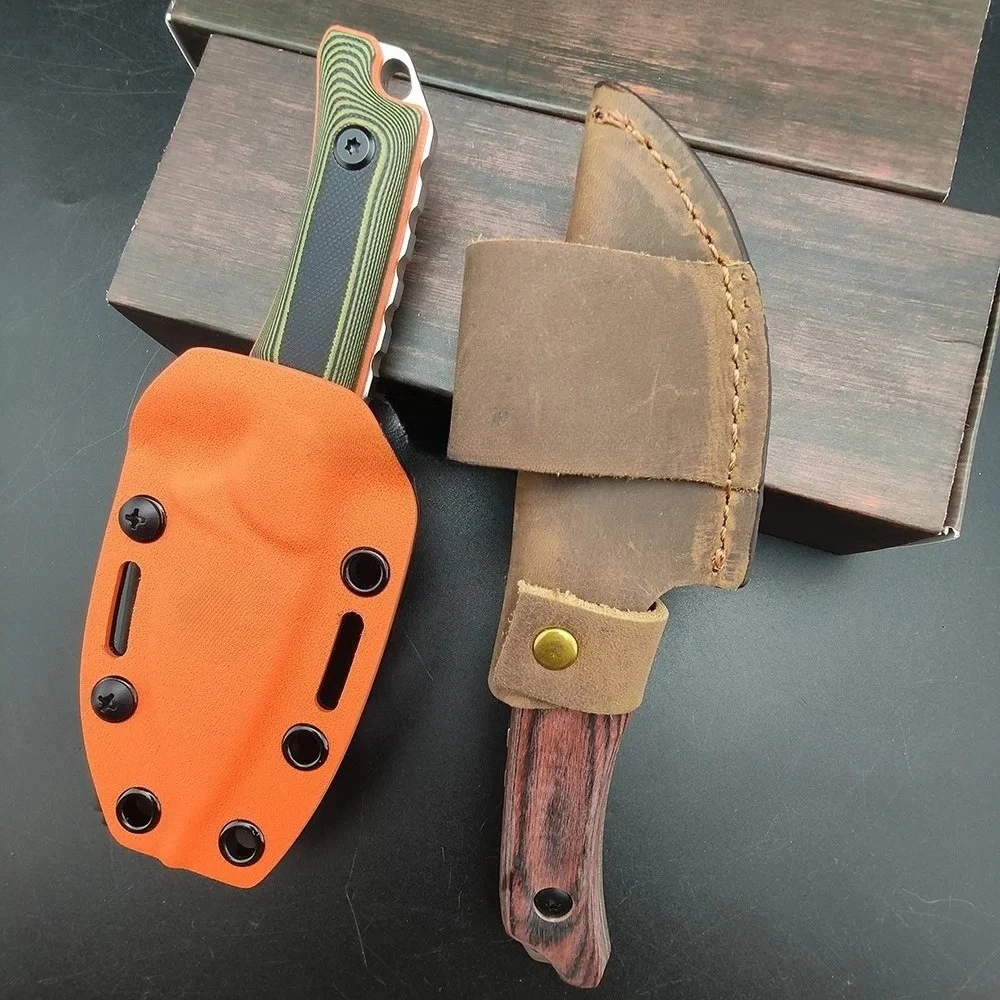 Forest Multifunctional Portable BM Hidden Canyon 15017 Fixed 8Cr13Mov Blade Knife with Sheath Camping Picnic Essential EDC Tool