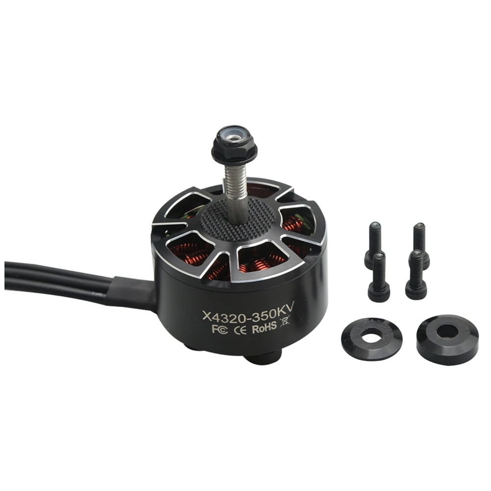 【Кабель USB-C】 Бесщеточный двигатель X4320 350KV для 15-дюймового радиоуправляемого дрона FPV - высокоскоростной малошумный уровень шума 3-12S, запасная часть модели дальнего действия