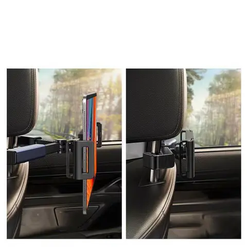 자동차 등받이 베개 휴대폰 거치대 360도 회전 텔레스코픽 태블릿 거치대 범용 등받이 베개 거치대 자동차 부품