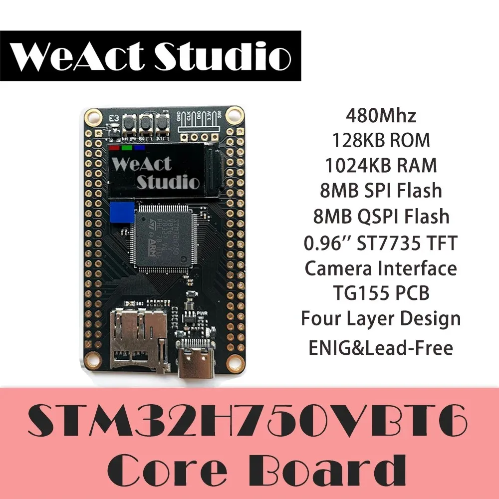 WeAct STM32H7 Board STM32H750 papan Demo STM32 papan pengembangan papan inti