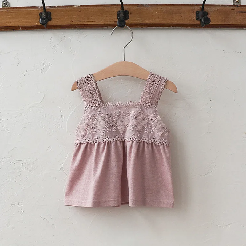 

Lace Vest Summer 2025 New Fashionable Solid Color Simple Korean Casual Versatile Patchwork Camisole Doll Vest