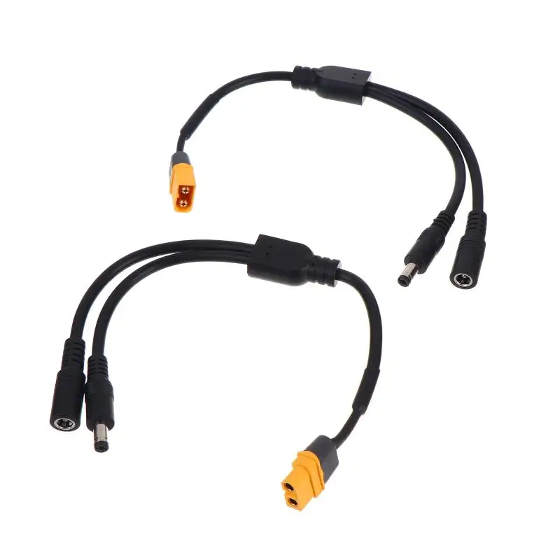 Universal 2 in 1 DC Conversion Adapter Plug Wear Resistant Male to Female Connector for Home Office Electronics Repair