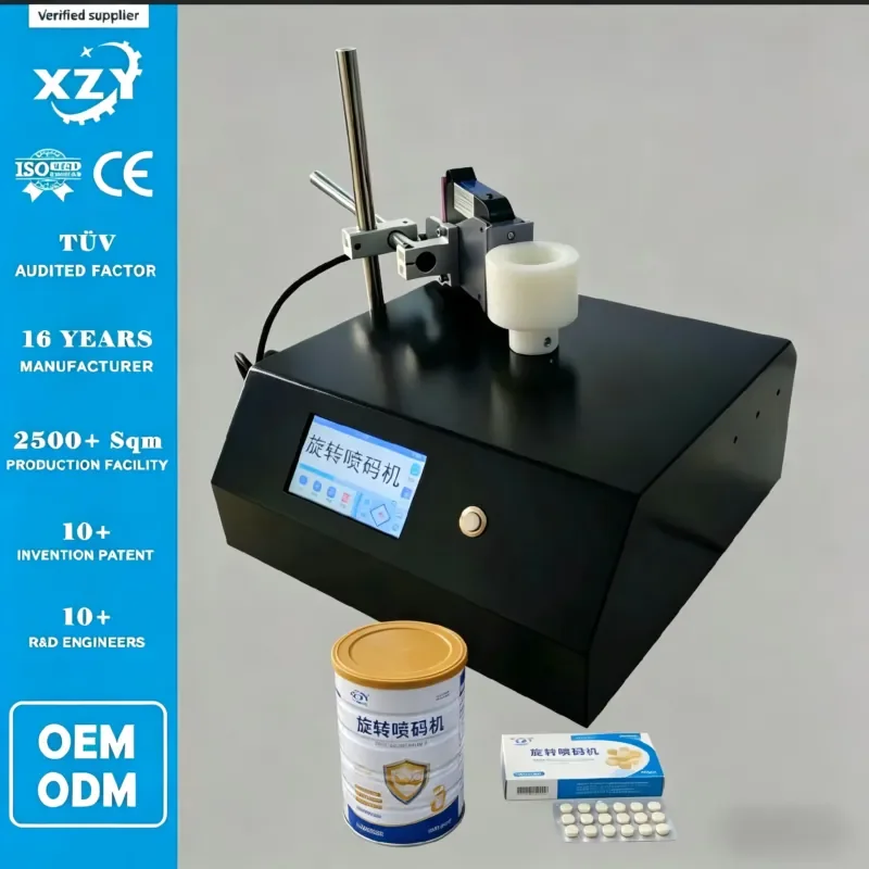 Factory Price Rotary Inkjet Printer for Food Packaging Bag Bottle Carton Box Date Coding