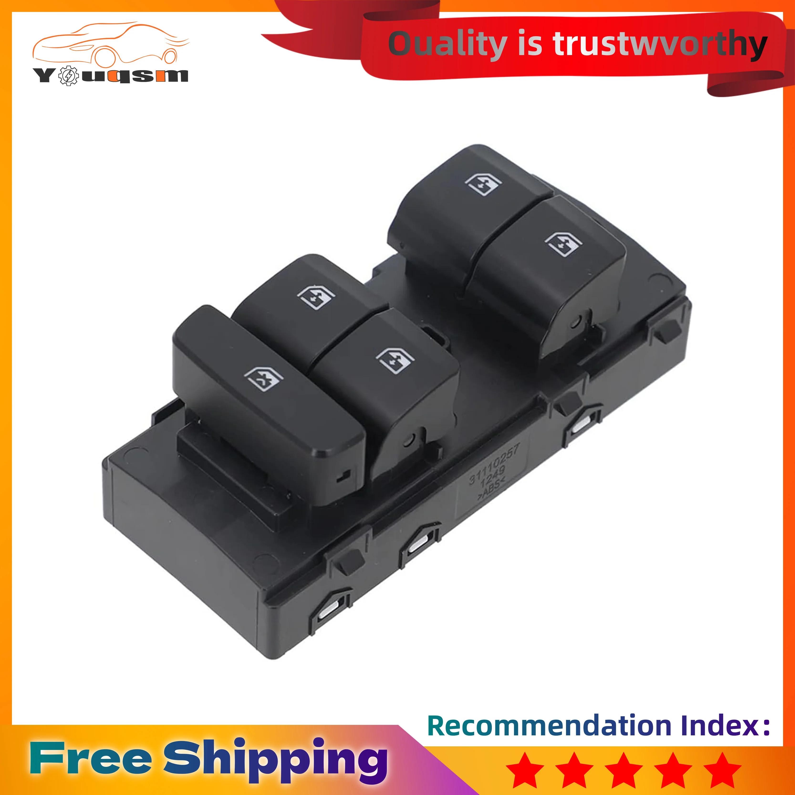 Электрический переключатель управления стеклоподъемником, совместимый с Hyundai HB20 2019-2024, кнопка переключателя стеклоподъемника 93571-R1410