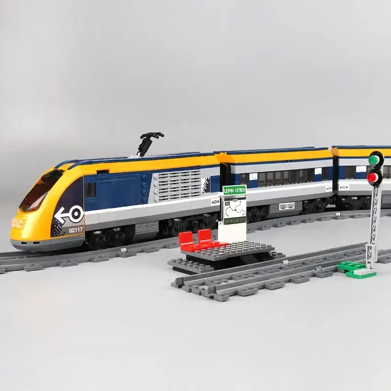 2025 nuevo 60197 ciudad tren de pasajeros bloque de construcción MOC tren de exhibición juguete de ladrillo modelo de Control remoto juguete para niños regalo