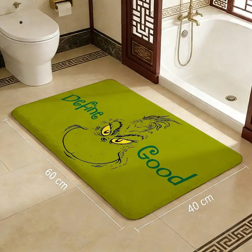 Cartoon THE G-GRINCH Entrance Door Mat Nordic Style Home Doormat Bathroom-Toilet Mats Bedroom Hotel Decor Mat