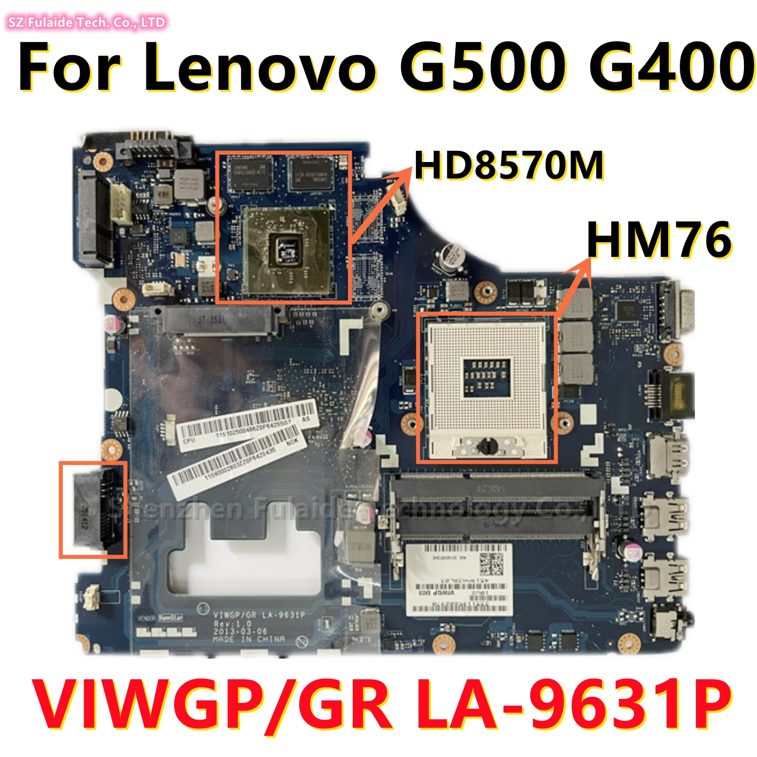 VIWGP/GR LA-9631P Tastatur Für Lenovo G500 G400 Laptop Motherboard Mit PGA989 HM76 HD8570M/R5 M230 GPU DDR3 100% Test OK