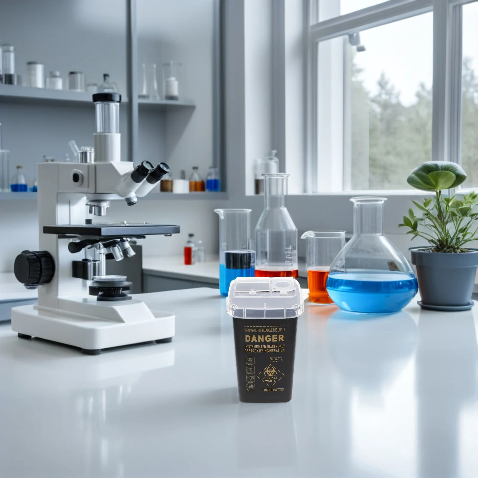 

5 шт., корзина для игл для татуировок, устойчивый к проколам, безопасный контейнер для утилизации высокой видимости, идеально подходит для лабораторий