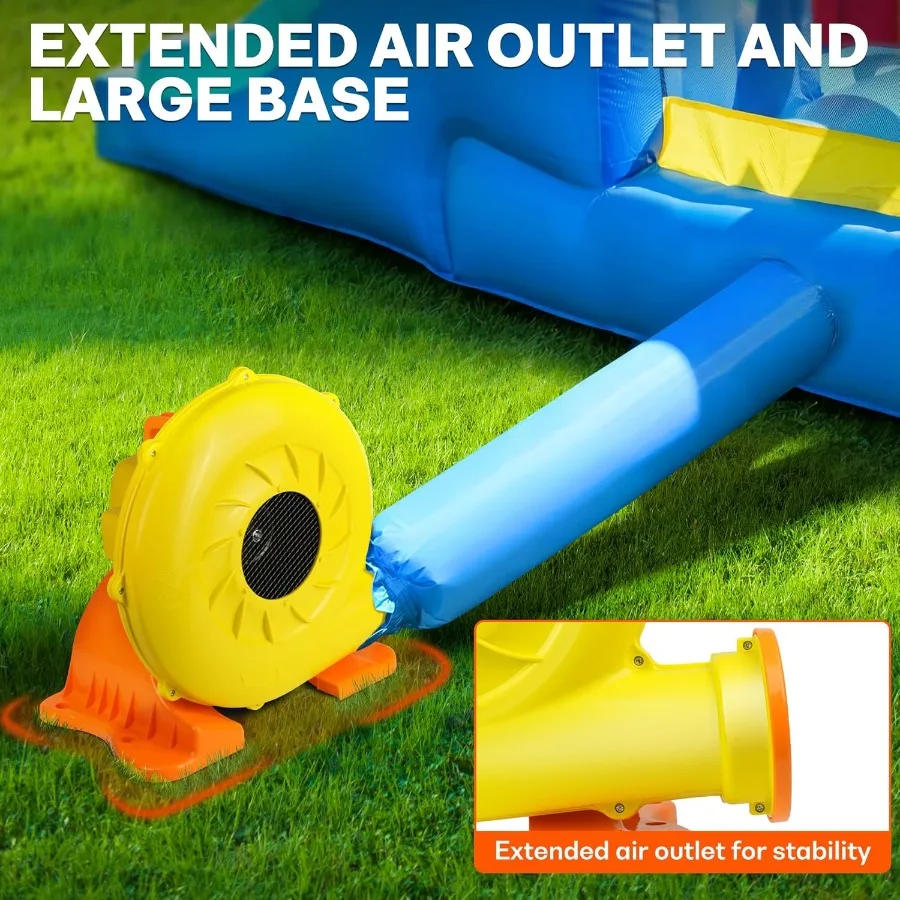 1100W 1.5HP 業務用インフレータブルバウンスハウスブロワー、屋外用バウンスハウス、ウォータースライド、エアソファ、塗装ブースなどに最適